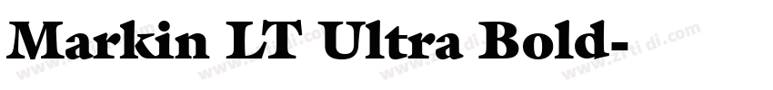 Markin LT Ultra Bold字体转换